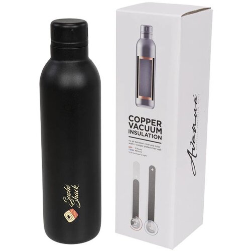 Thor 510 ml koper vacuüm geïsoleerde drinkfles Zwart