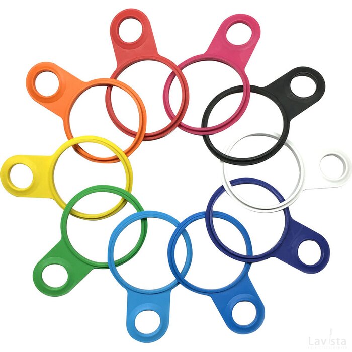 Join The Pipe Nairobi Ring Bottle White 500Ml Waterfles Wit/Rood