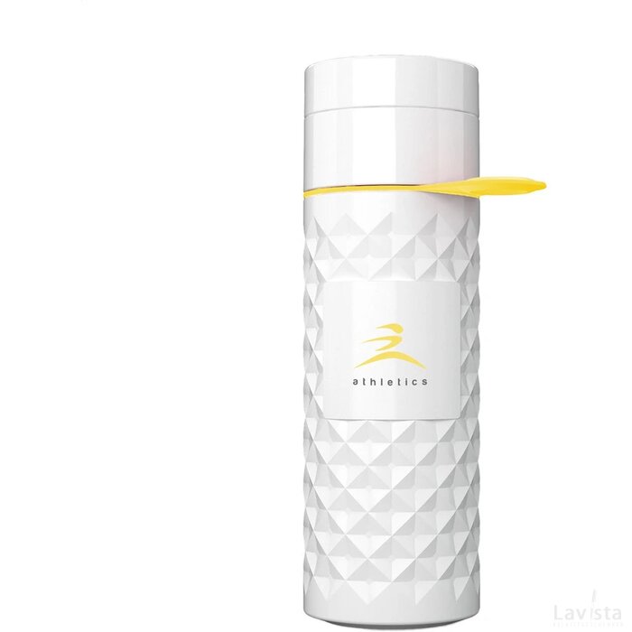 Join The Pipe Nairobi Ring Bottle White 500Ml Waterfles Wit/Geel