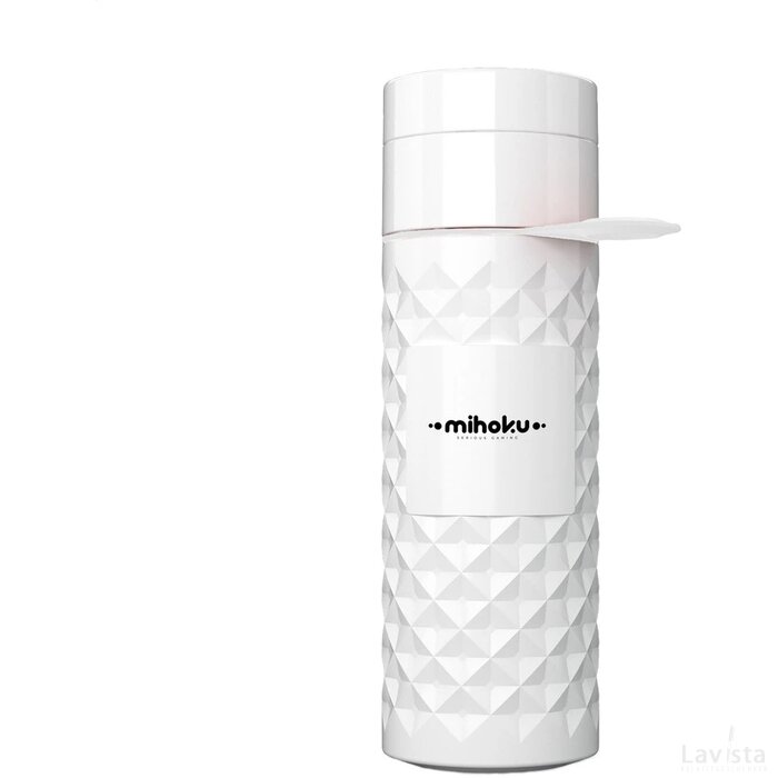 Join The Pipe Nairobi Ring Bottle White 500Ml Waterfles Wit/Wit