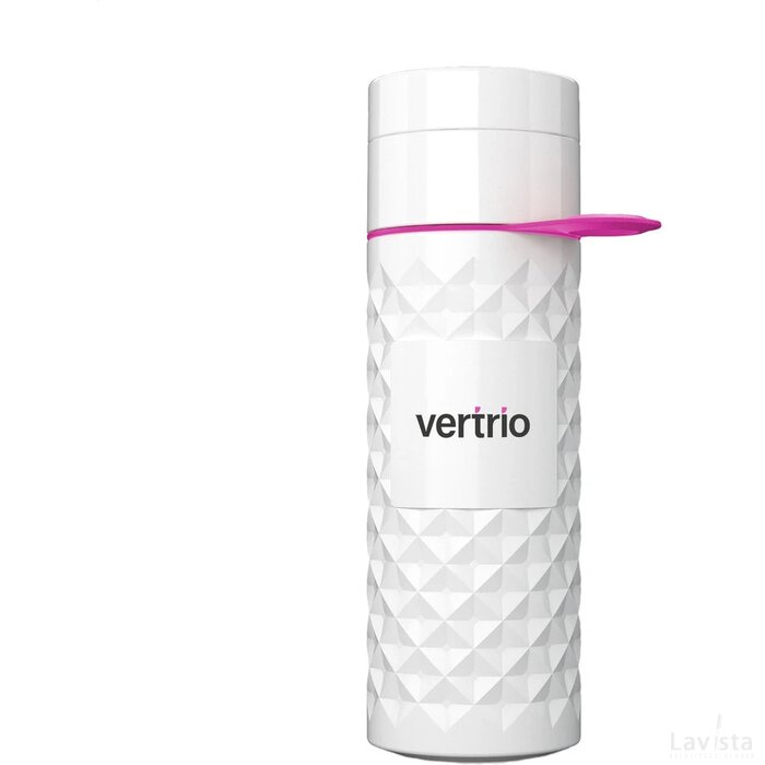 Join The Pipe Nairobi Ring Bottle White 500Ml Waterfles Wit/Roze