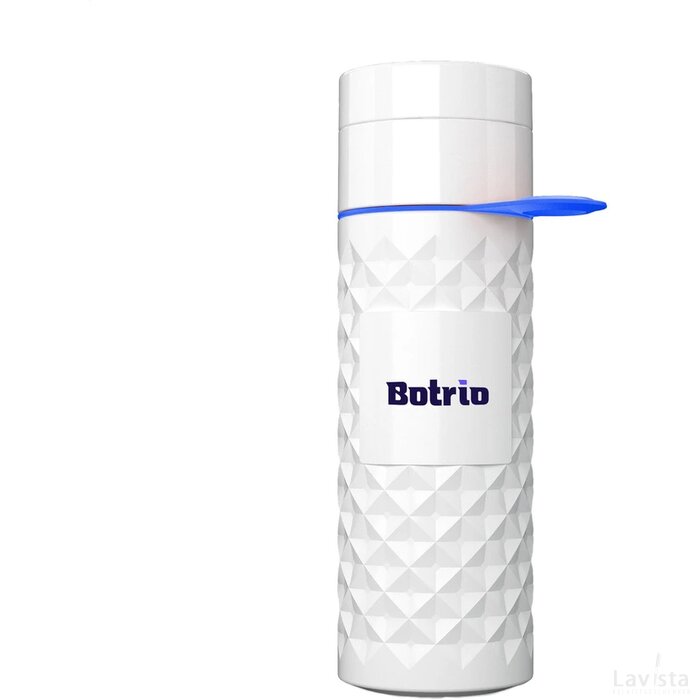 Join The Pipe Nairobi Ring Bottle White 500Ml Waterfles Wit/Blauw