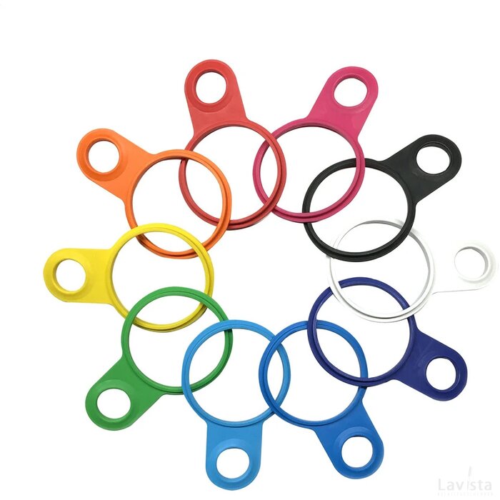 Join The Pipe Nairobi Ring Bottle White 500Ml Waterfles Wit/Blauw