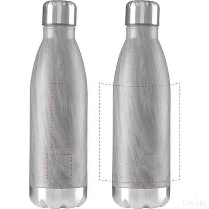 Topflask Wood Drinkfles Bruin