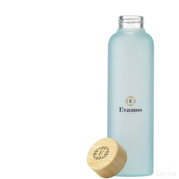 Frosty Glass Bottle 550 Ml Drinkfles Transparant Lichtblauw