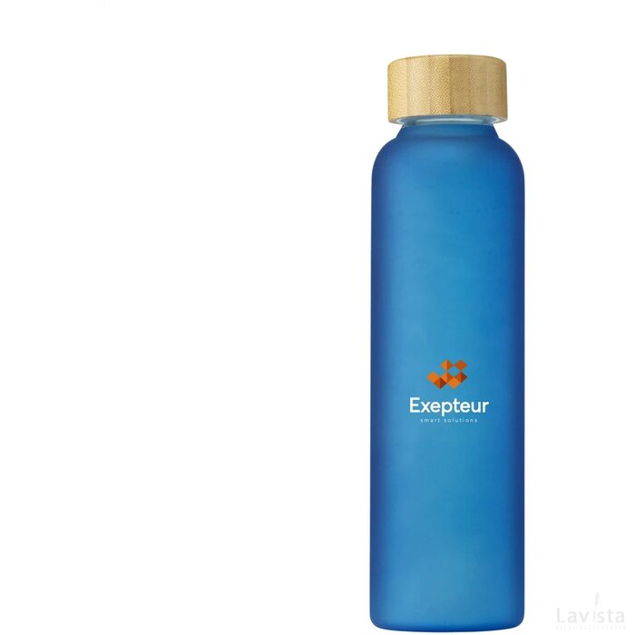 Frosty Glass Bottle 550 Ml Drinkfles Transparant Blauw