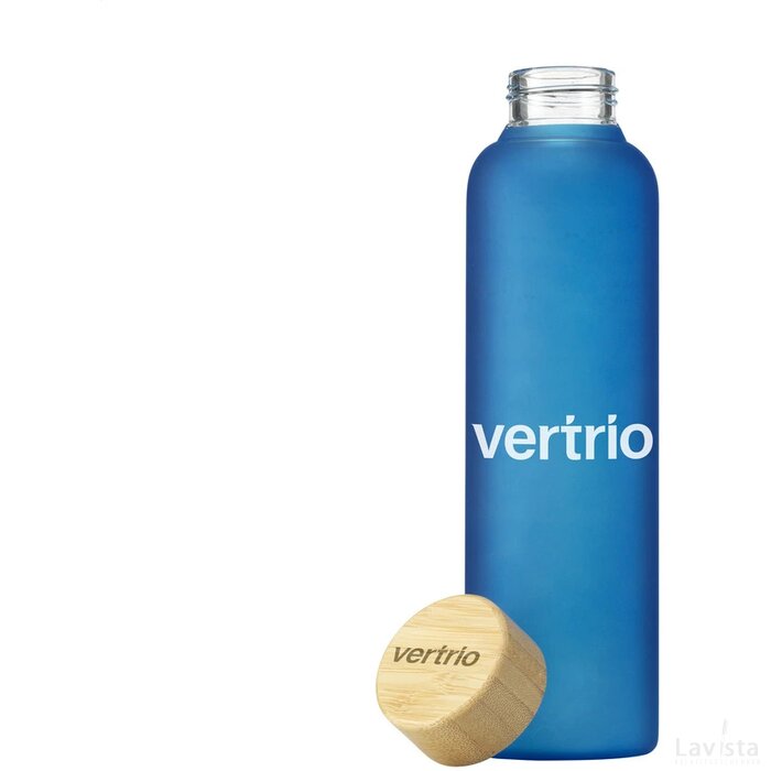 Frosty Glass Bottle 550 Ml Drinkfles Transparant Blauw