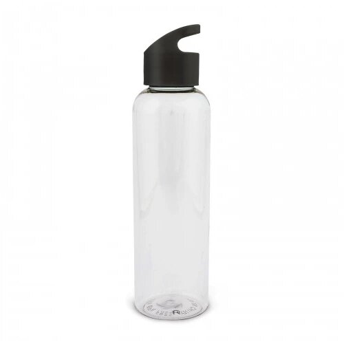 Waterfles Loop transparant R-PET 600ml transparant zwart