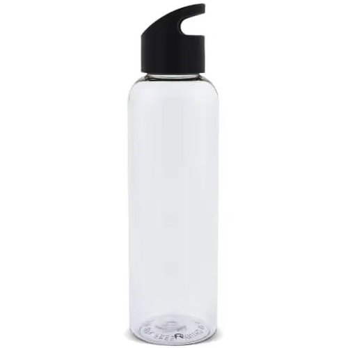 Waterfles Loop transparant R-PET 600ml transparant zwart