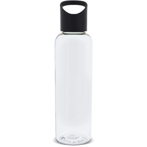 Waterfles Loop transparant R-PET 600ml transparant zwart