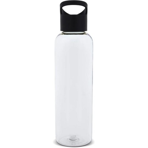 Waterfles Loop transparant R-PET 600ml transparant zwart