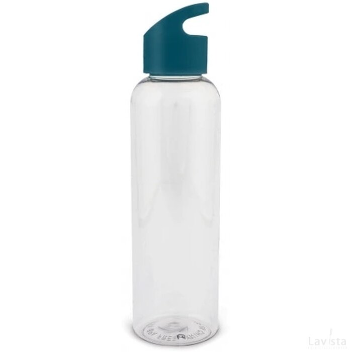 Waterfles Loop transparant R-PET 600ml transparant turquoise