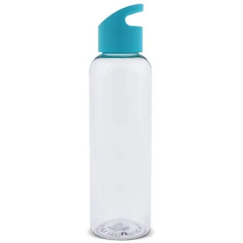Waterfles Loop transparant R-PET 600ml transparant turquoise