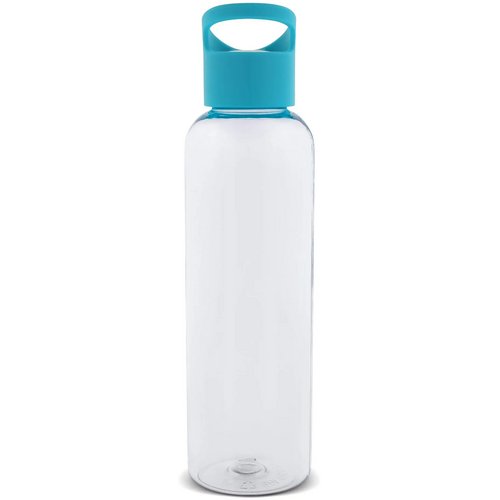 Waterfles Loop transparant R-PET 600ml transparant turquoise