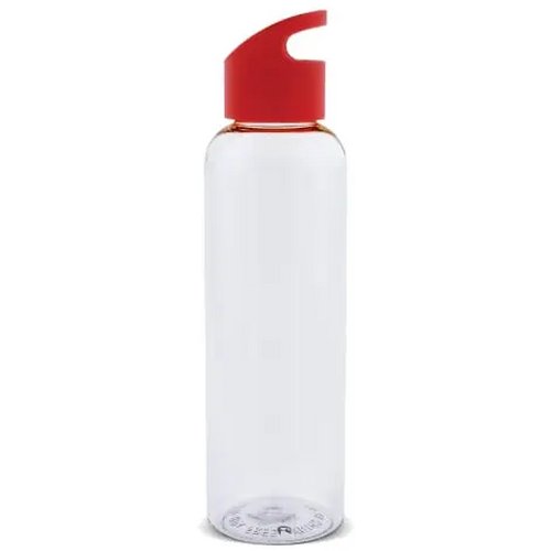 Waterfles Loop transparant R-PET 600ml transparant rood