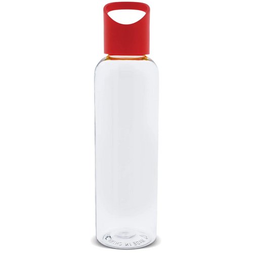 Waterfles Loop transparant R-PET 600ml transparant rood