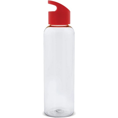 Waterfles Loop transparant R-PET 600ml transparant rood