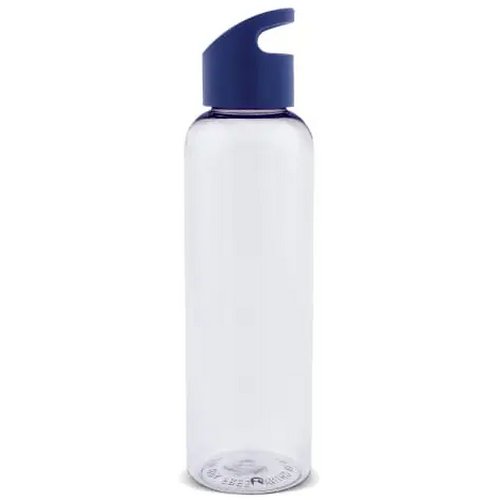 Waterfles Loop transparant R-PET 600ml transparant donker blauw