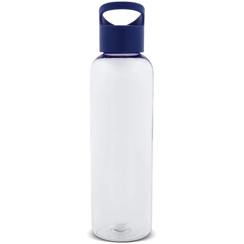 Waterfles Loop transparant R-PET 600ml transparant donker blauw