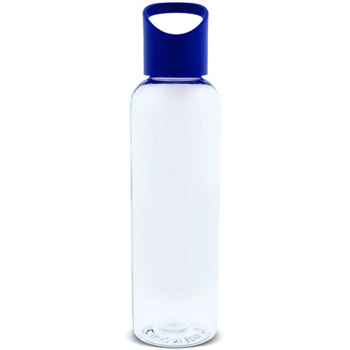 Waterfles Loop transparant R-PET 600ml transparant donker blauw