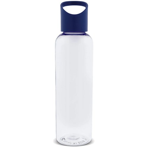 Waterfles Loop transparant R-PET 600ml transparant donker blauw