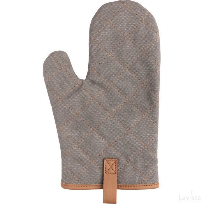 Deluxe canvas ovenhandschoen grijs