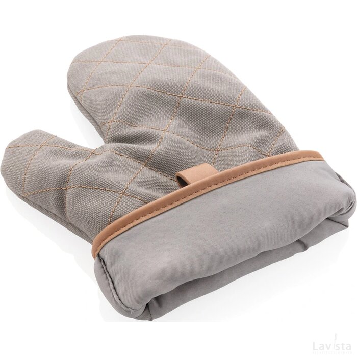 Deluxe canvas ovenhandschoen grijs