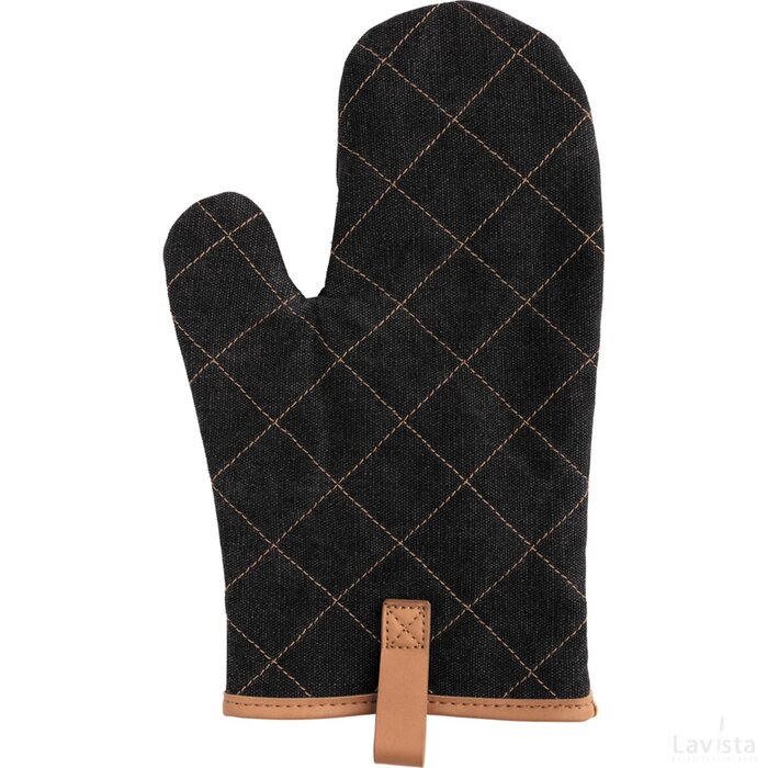 Deluxe canvas ovenhandschoen zwart