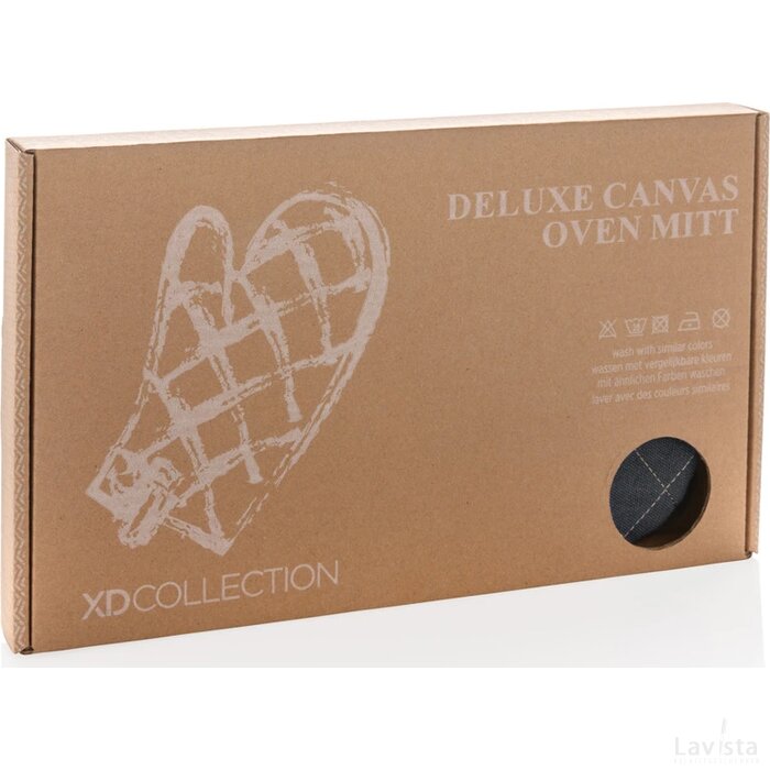 Deluxe canvas ovenhandschoen zwart
