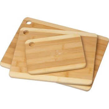Set van 3 bamboe snijplankjes beige