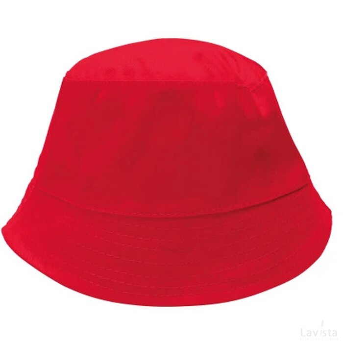 Kinderzonnehoed katoen 136 gr/m2 rood