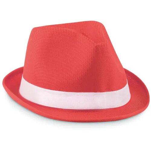 Polyester zonnehoed Woogie rood