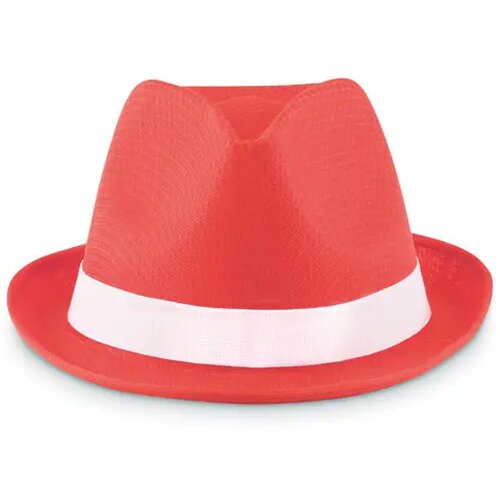 Polyester zonnehoed Woogie rood