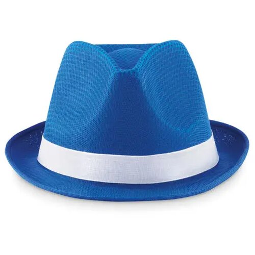Polyester zonnehoed Woogie royal blauw