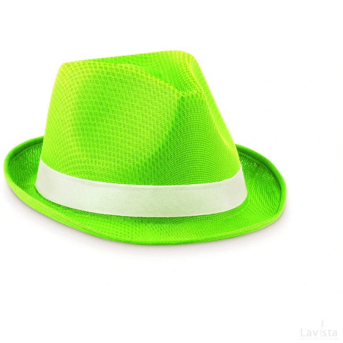 Polyester zonnehoed Woogie limoen
