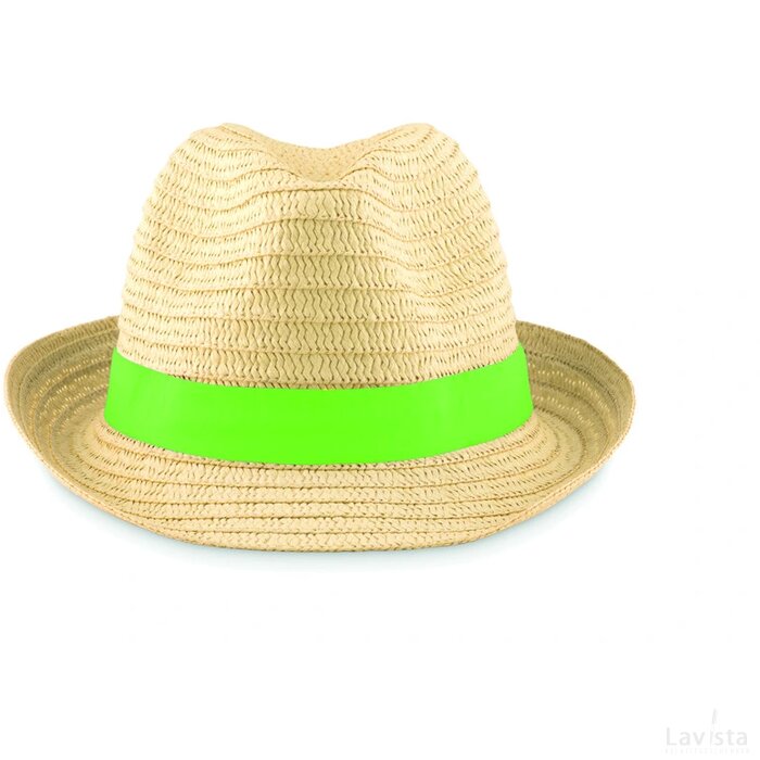 Strohoed naturel Boogie limoen