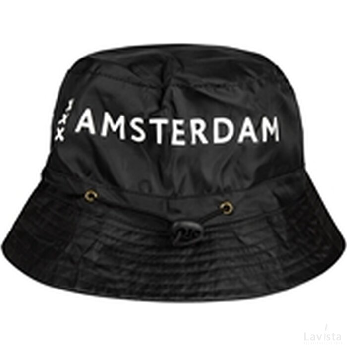 regenhoedje, bedrukt, polyester, één maat zwart