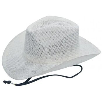 Cowboy Strohoed Met Koord Wit