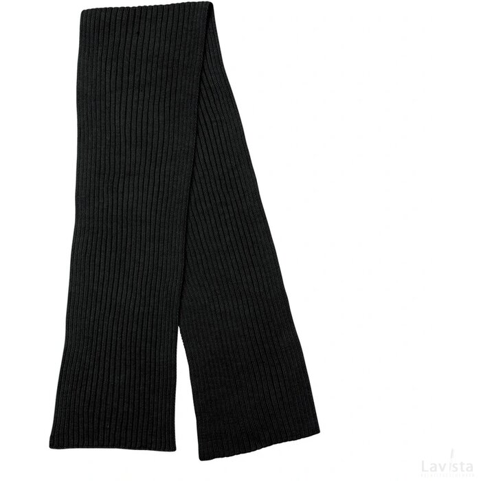 Impact AWARE™ Polylana® gebreide sjaal 180x25cm zwart