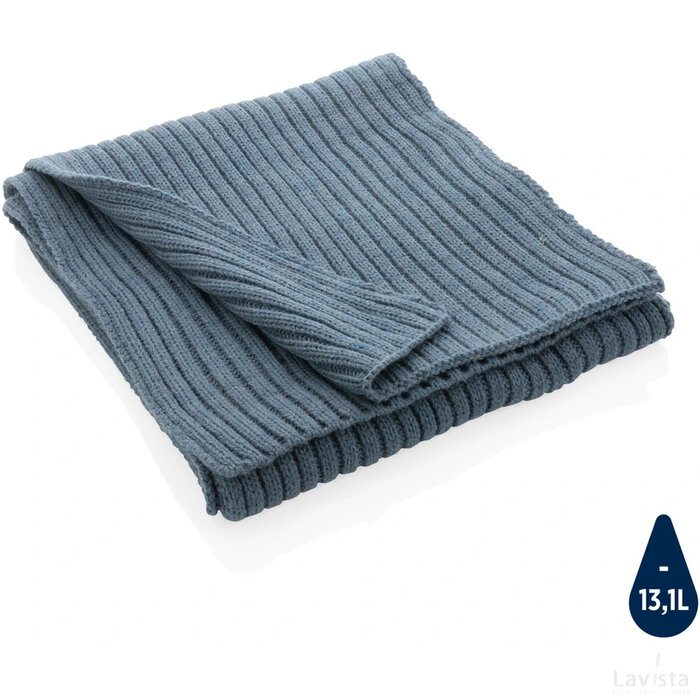 Impact AWARE™ Polylana® gebreide sjaal 180x25cm blauw