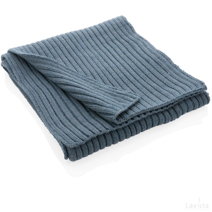 Impact AWARE™ Polylana® gebreide sjaal 180x25cm blauw