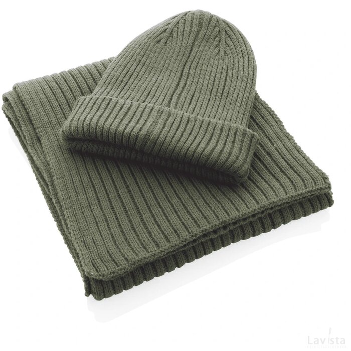 Impact AWARE™ Polylana® gebreide sjaal 180x25cm groen