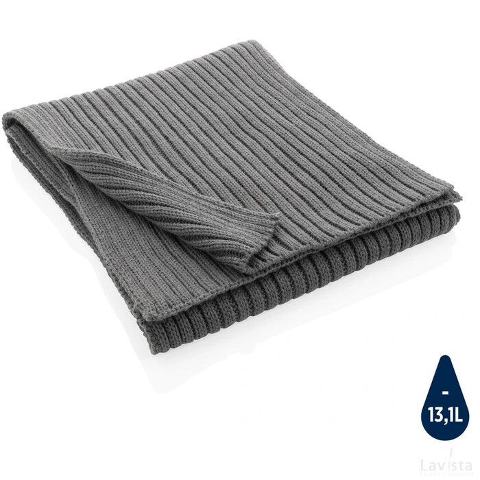Impact AWARE™ Polylana® gebreide sjaal 180x25cm grijs