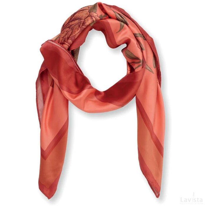 Sjaal recycled satijnpolyester Victoria rood