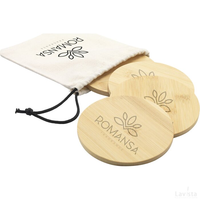Bamboo Coaster Set Onderzetters Naturel
