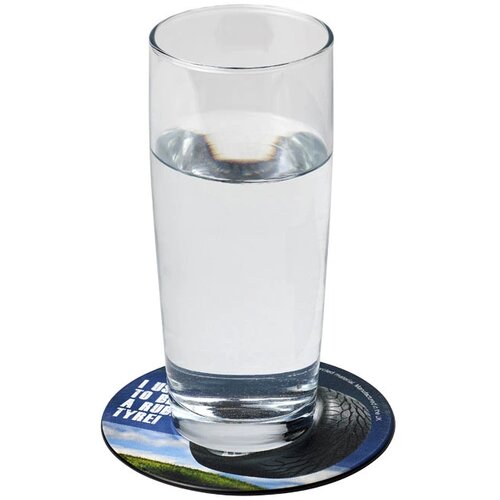 Brite Mat® ronde onderzetter met bandmateriaal Zwart