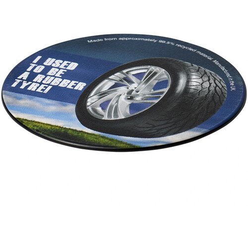 Brite Mat® ronde onderzetter met bandmateriaal Zwart