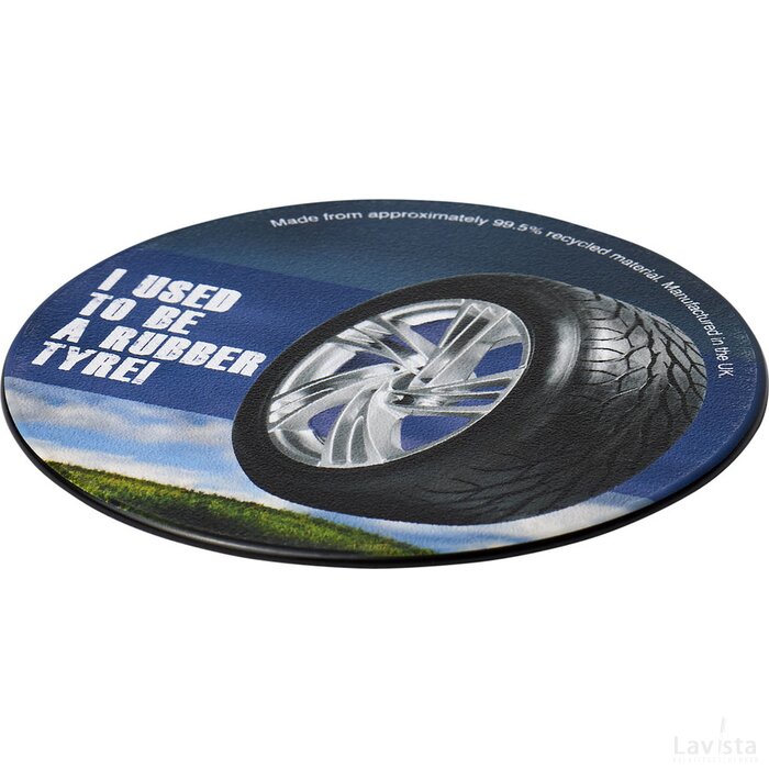 Brite Mat® ronde onderzetter met bandmateriaal Zwart