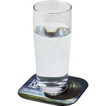 Brite Mat® vierkante onderzetter met bandmateriaal Zwart