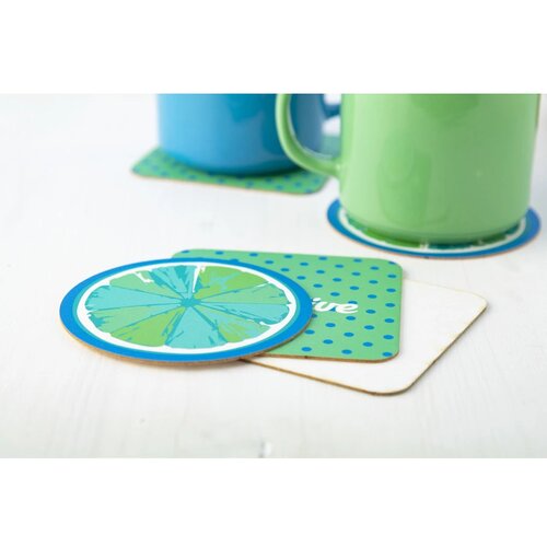 Creapint Custom Made Papieren Onderzetter, Rond Wit